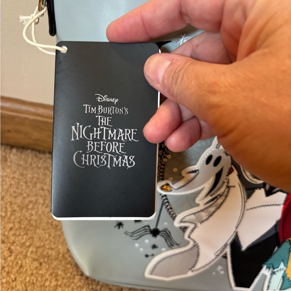 Disney Loungefly NBC Nightmare Before Christmas Jack Sally Zero Tote Bag Purse - Picture 4 of 14